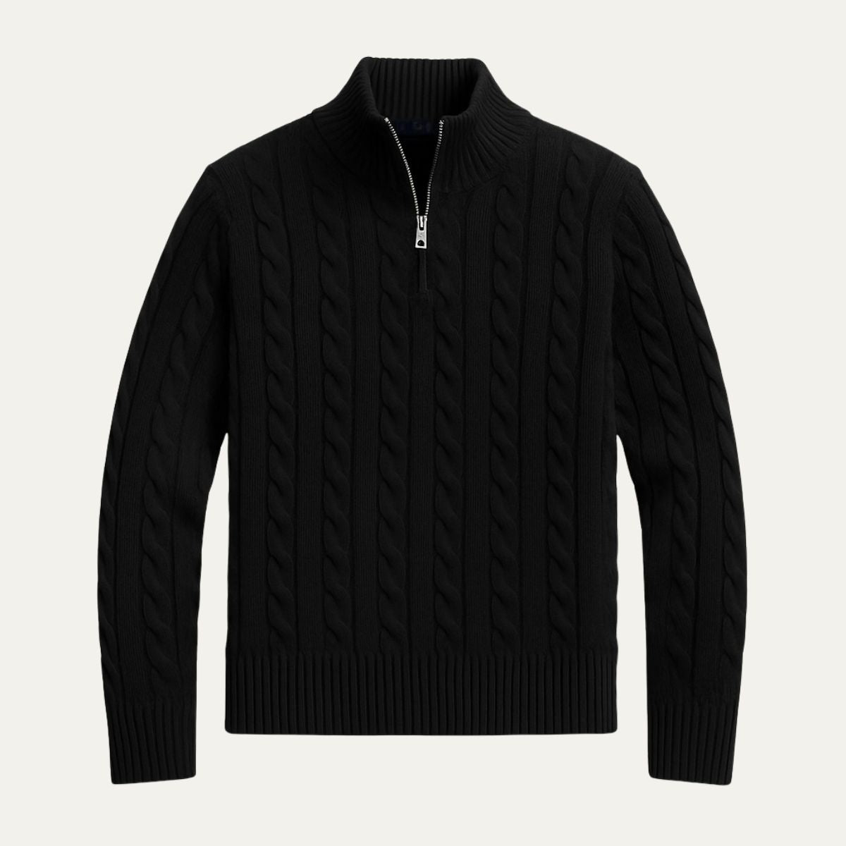 The Genève Old Money Half Zip Jumper for Men - 100% Merino Wool