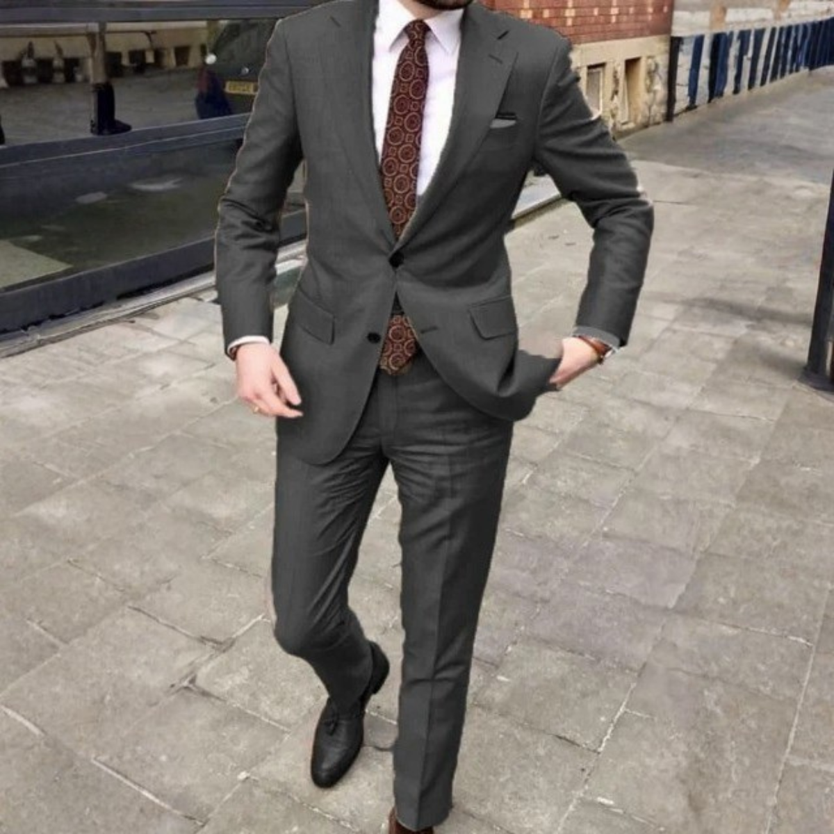 The Dobbiaco Men’s 2 Piece Suit Slim Fit – Blazer & Trousers Set