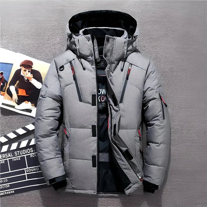 Alistair | Men’s Quilted Winter Jacket with Hood & Warm Padded Design