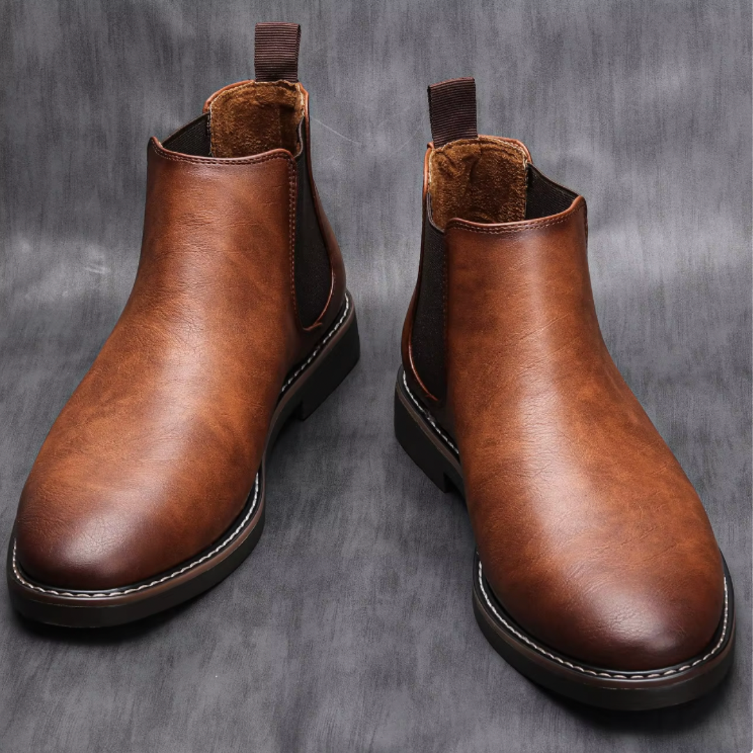 Leond | Men's Vintage Chelsea Boots – Robust and Stylish Casual Business Boots with Elastic Inserts