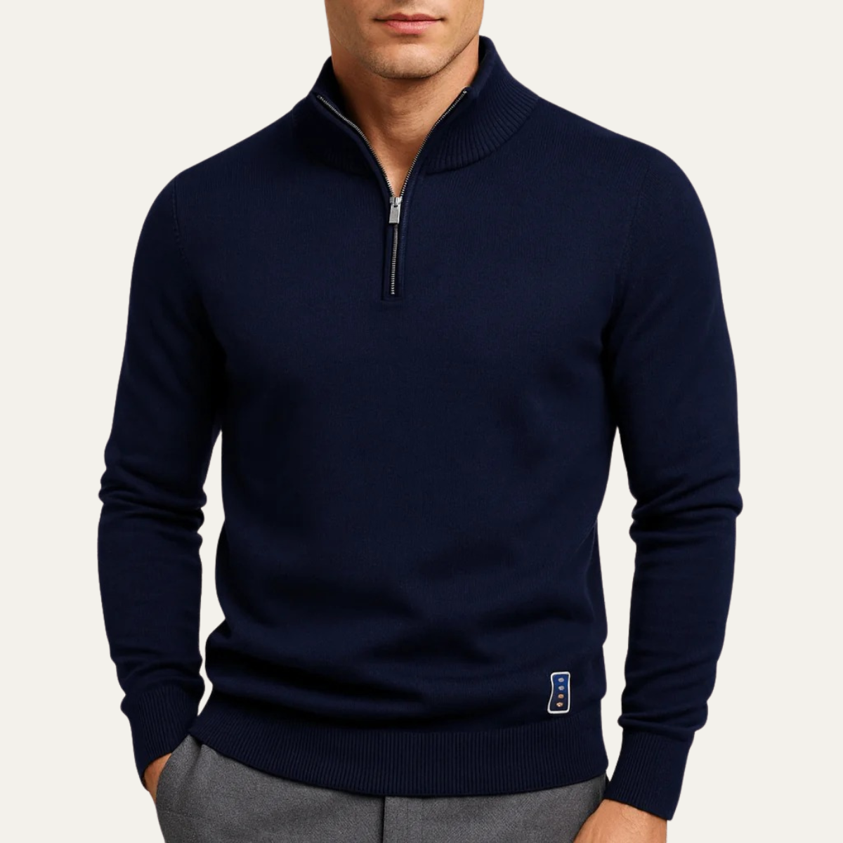 The Dartmouth Men's Half Zip Knit Smart Casual Jumper