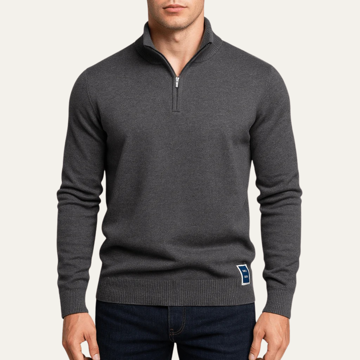 The Dartmouth Men's Half Zip Knit Smart Casual Jumper