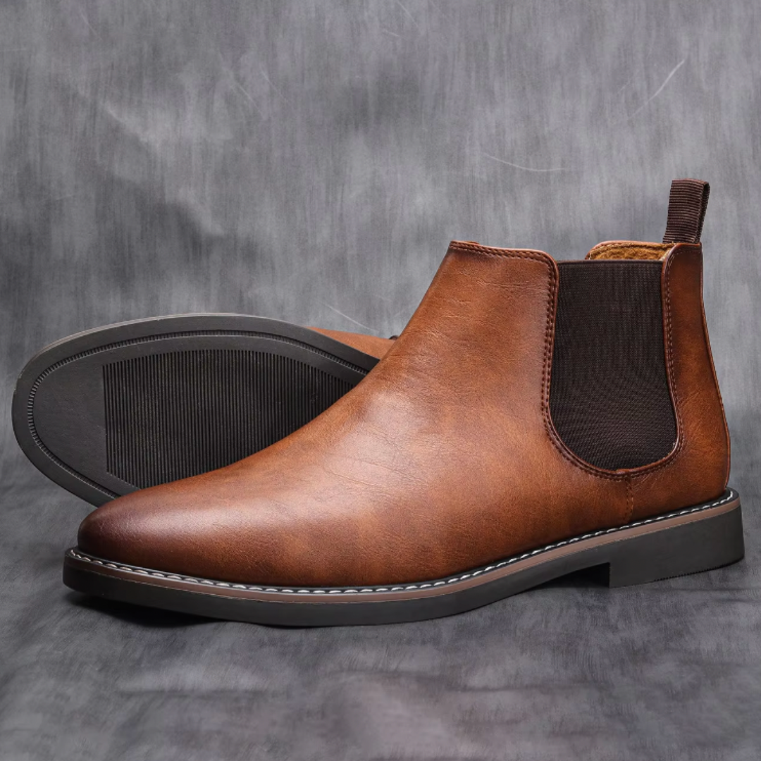 Leond | Men's Vintage Chelsea Boots – Robust and Stylish Casual Business Boots with Elastic Inserts