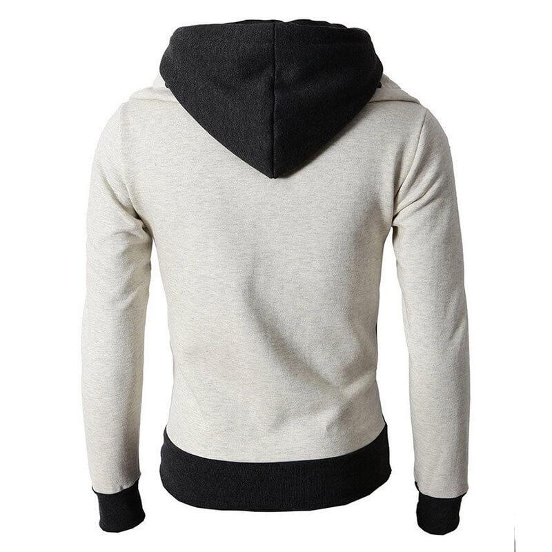 Echo | Men's Two-Tone Hoodie Jacket with Stand-Up Collar and Four Zipper Pockets – Stylish, Comfortable, and Practical