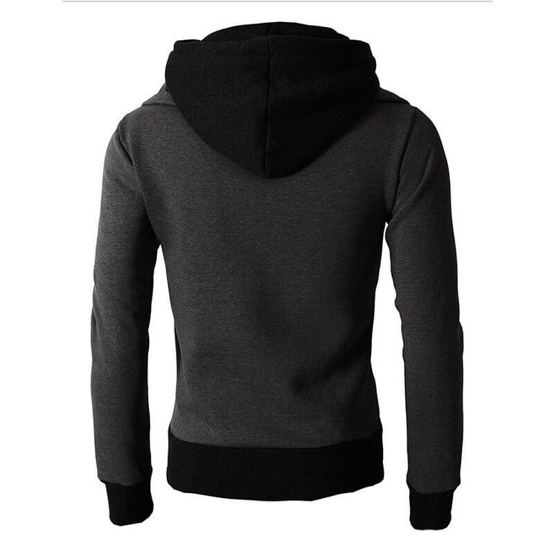 Echo | Men's Two-Tone Hoodie Jacket with Stand-Up Collar and Four Zipper Pockets – Stylish, Comfortable, and Practical