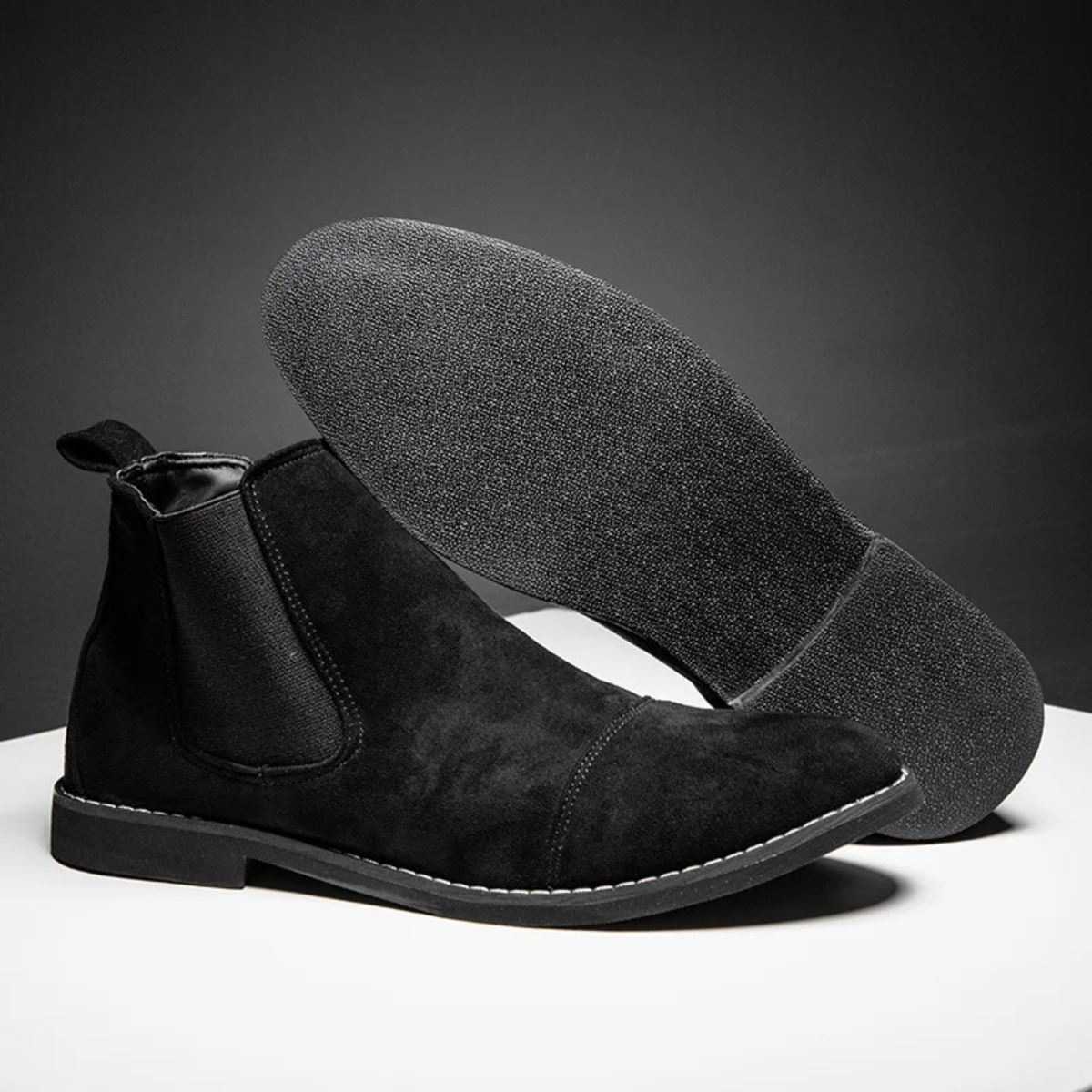 The Harris Men&#39;s Classic Slip On Suede Chelsea Boots