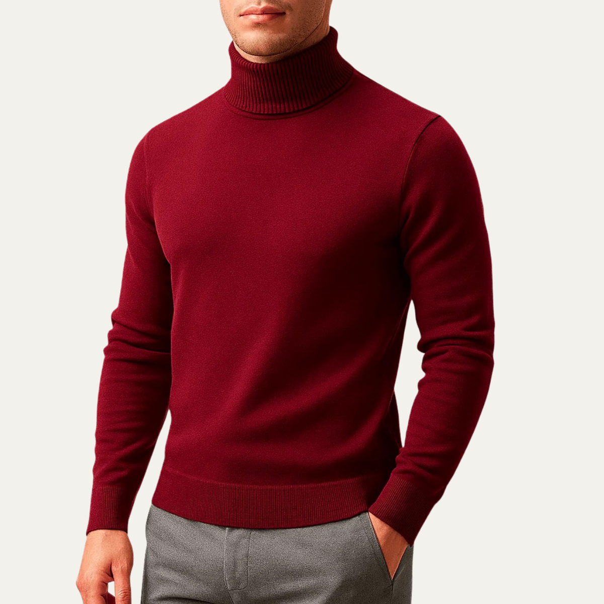 The Banbury Men's Classic Turtleneck Knit Sweater