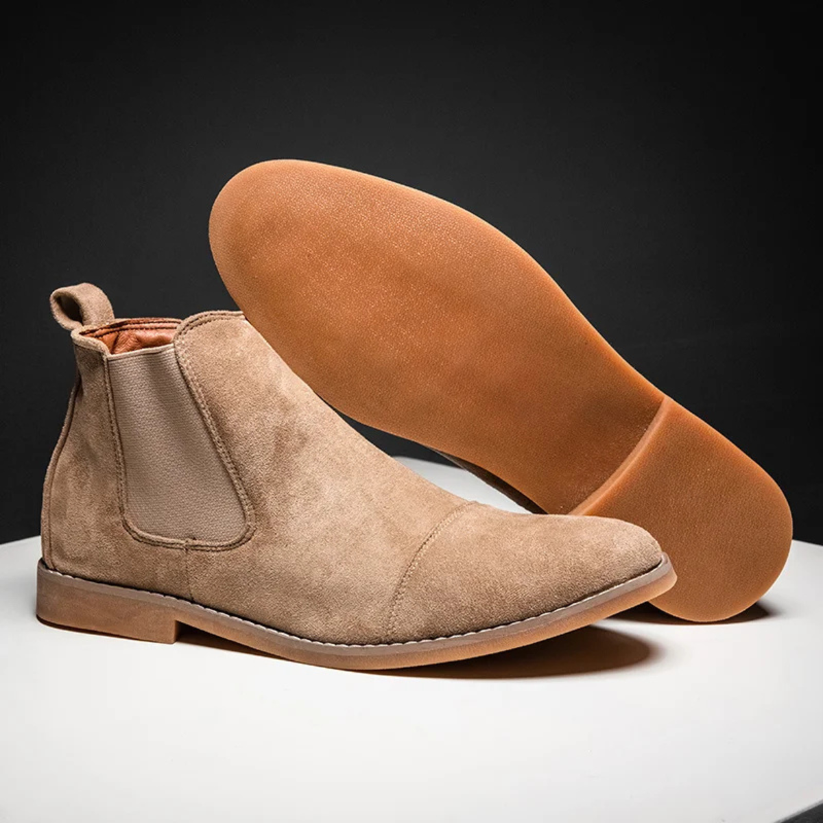 The Harris Men's Classic Slip On Suede Chelsea Boots