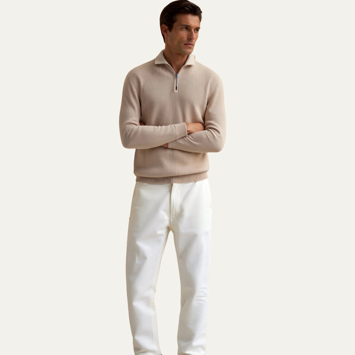 The Berkhamsted Men's Half Zip Lightweight Knit Jumper