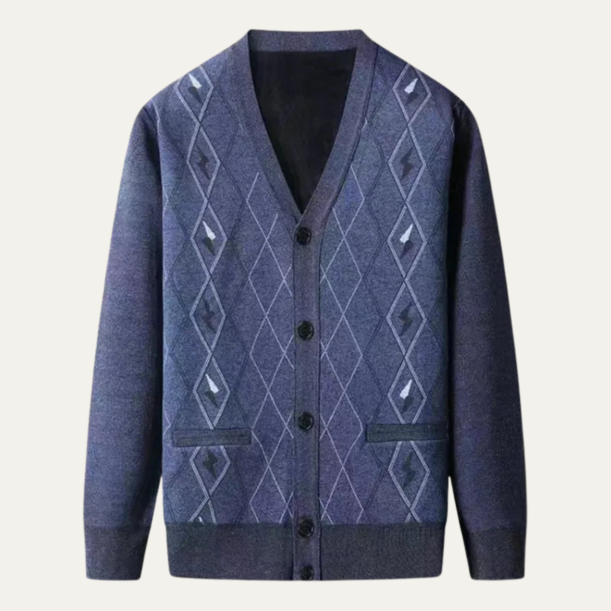 The Barra Men&#39;s V Neck Classic Knit Cardigan with Pockets