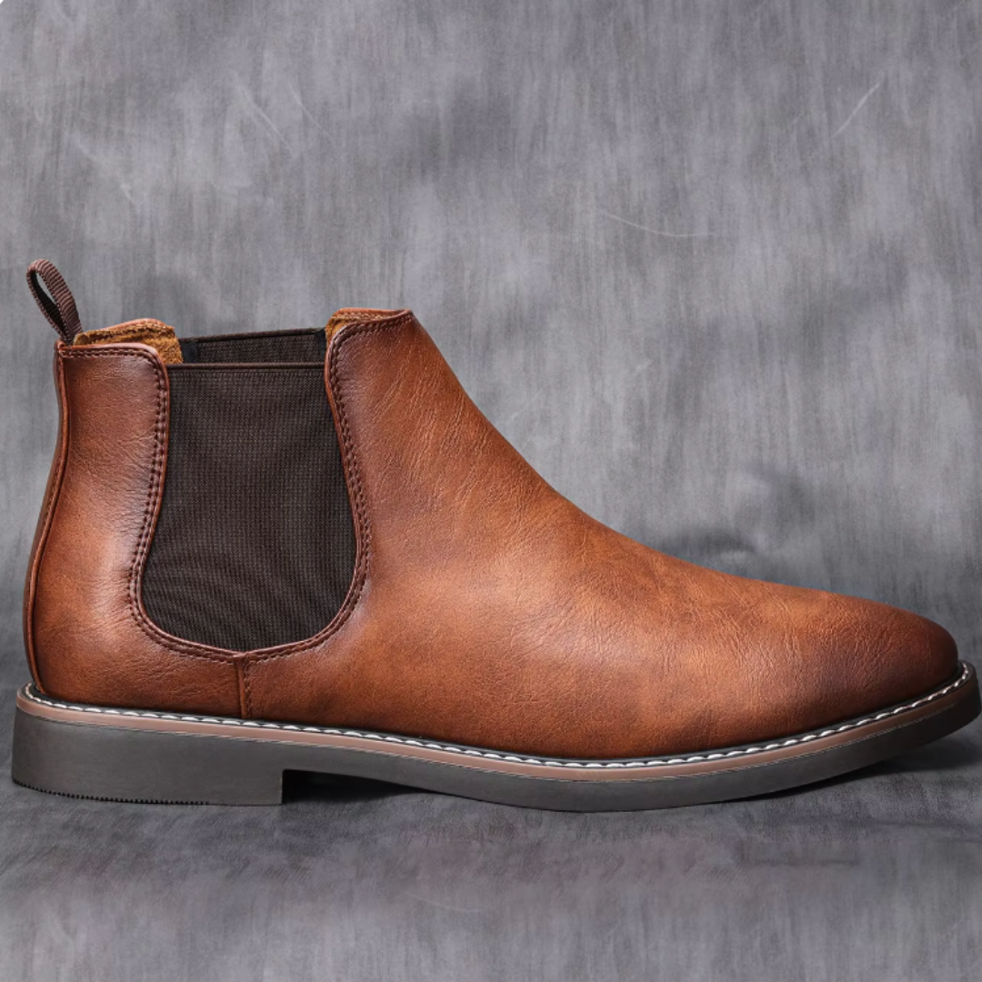 Leond | Men's Vintage Chelsea Boots – Robust and Stylish Casual Business Boots with Elastic Inserts