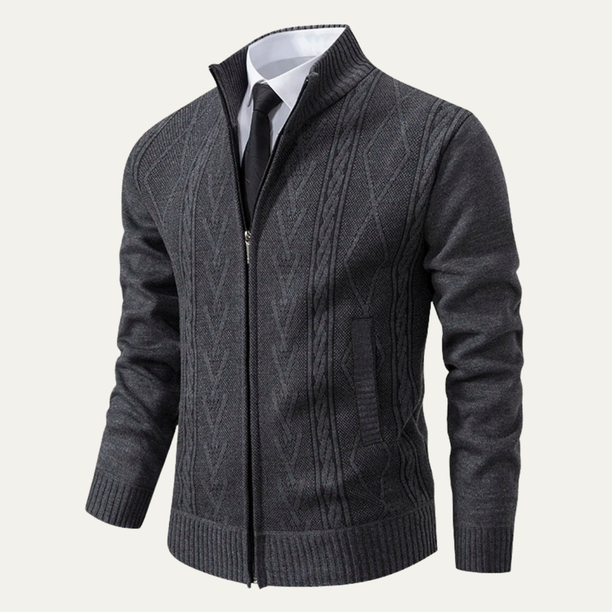 The Dorsoduro Men’s Winter Knitted Zip Up Nordic Cardigan