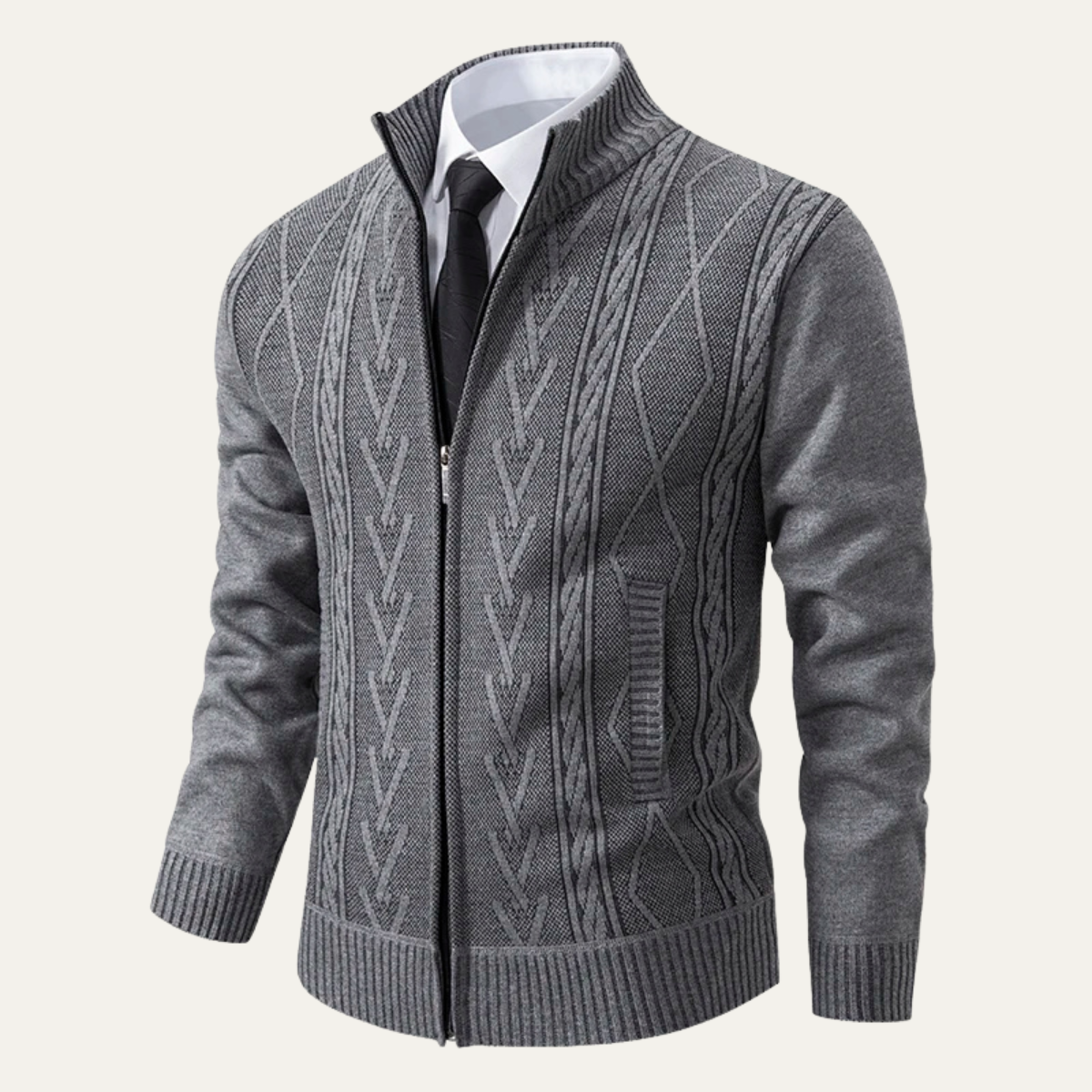 The Dorsoduro Men’s Winter Knitted Zip Up Nordic Cardigan