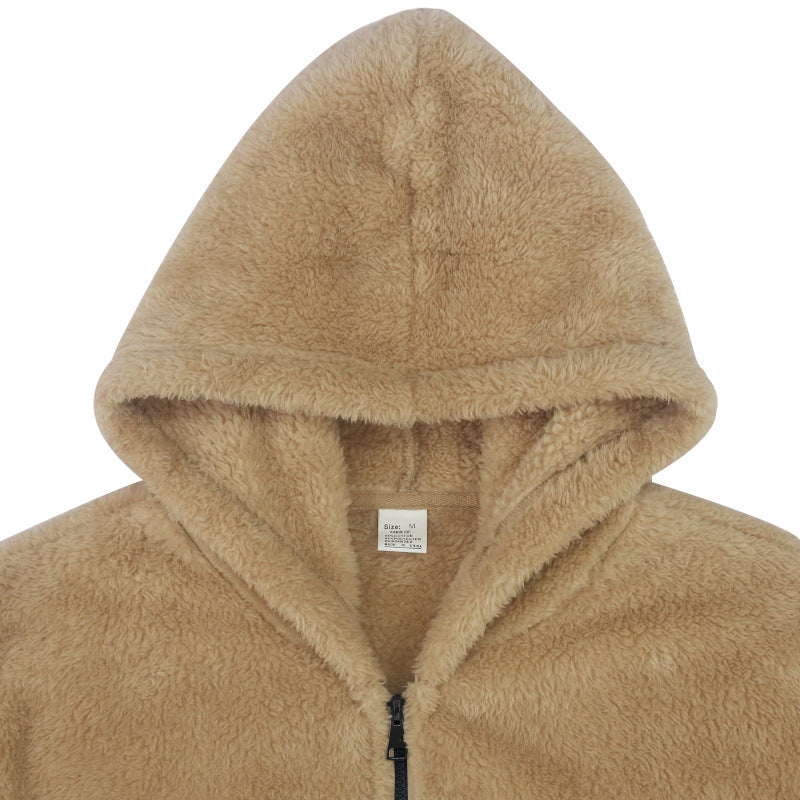 Melvin | Men’s Fleece Teddy Jacket with Hood and Full Zip