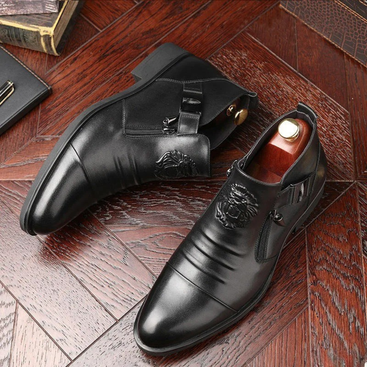 The Barbaresco Men’s Pointed Toe Leather Ankle Boots