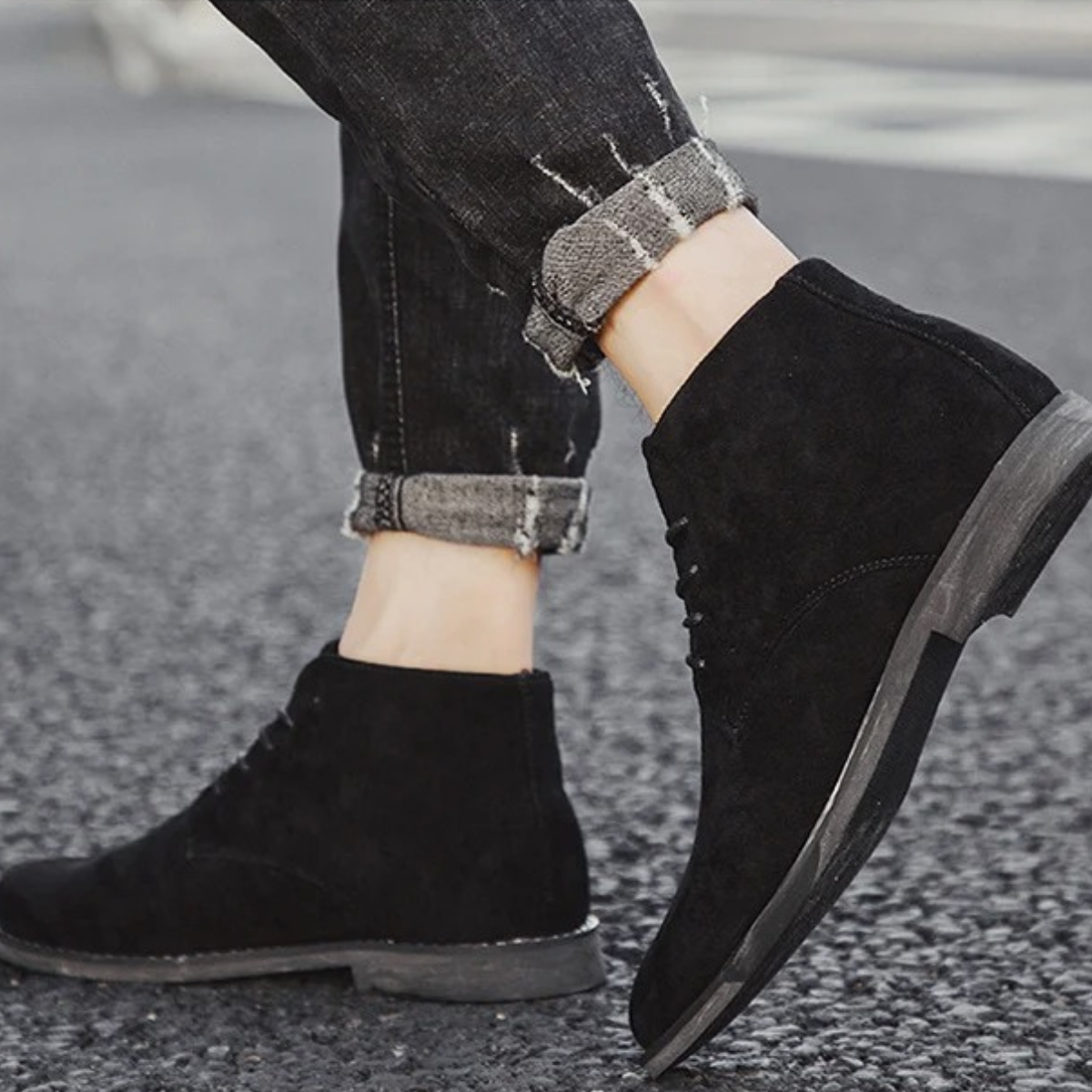 The Dockside Men’s Casual Suede Lace Up Ankle Boots