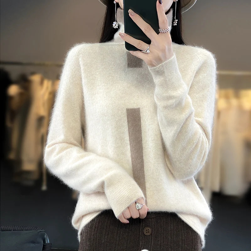 Wanda | Women's Soft Knitted Turtleneck Jumper with Minimalist Design