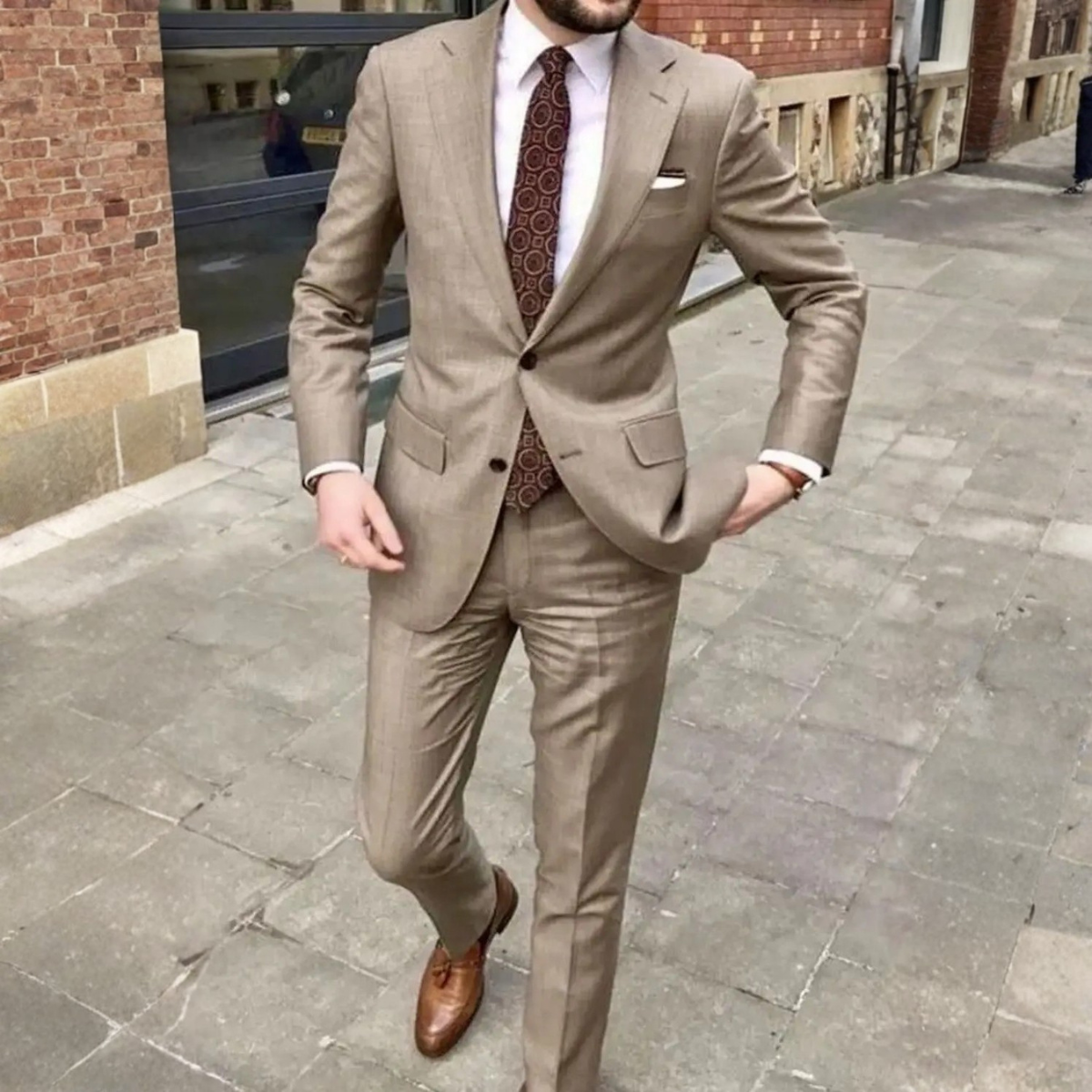 The Dobbiaco Men’s 2 Piece Suit Slim Fit – Blazer & Trousers Set