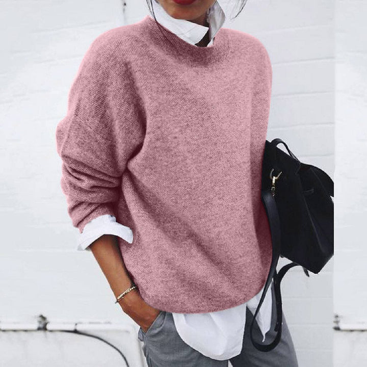 Martha | Women’s Solid Colour Round Neck Knitted Sweater