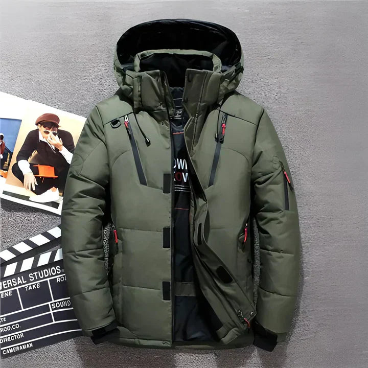 Alistair | Men’s Quilted Winter Jacket with Hood & Warm Padded Design