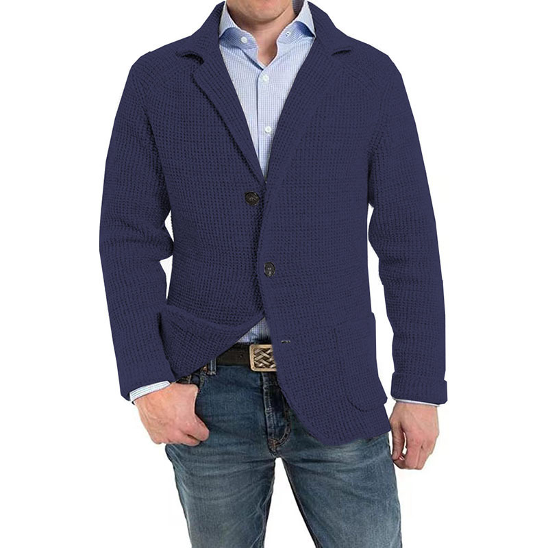 Malcolm | Men’s Solid Colour Cardigan in Soft Knit with Button Closure & Regular Fit