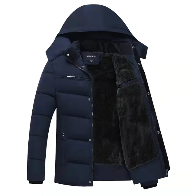 Gregory | Men's Padded Winter Jacket with Hood – Fleece Lined for Ultimate Warmth