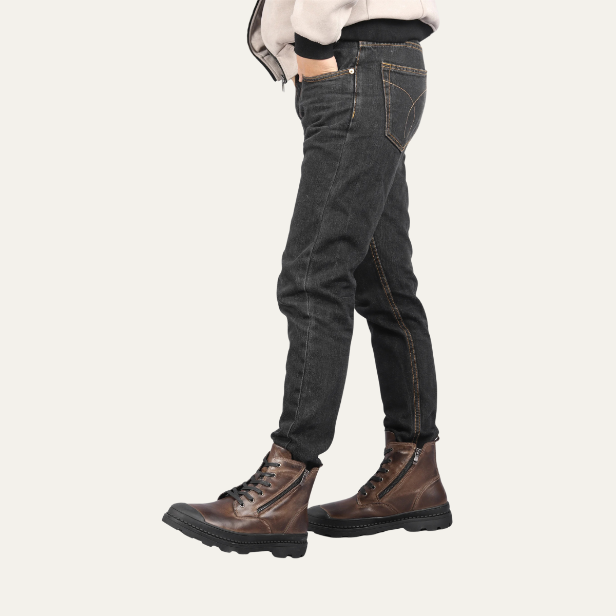 The Corvara Men’s Warm Fur Lined Leather Winter Ankle Boots