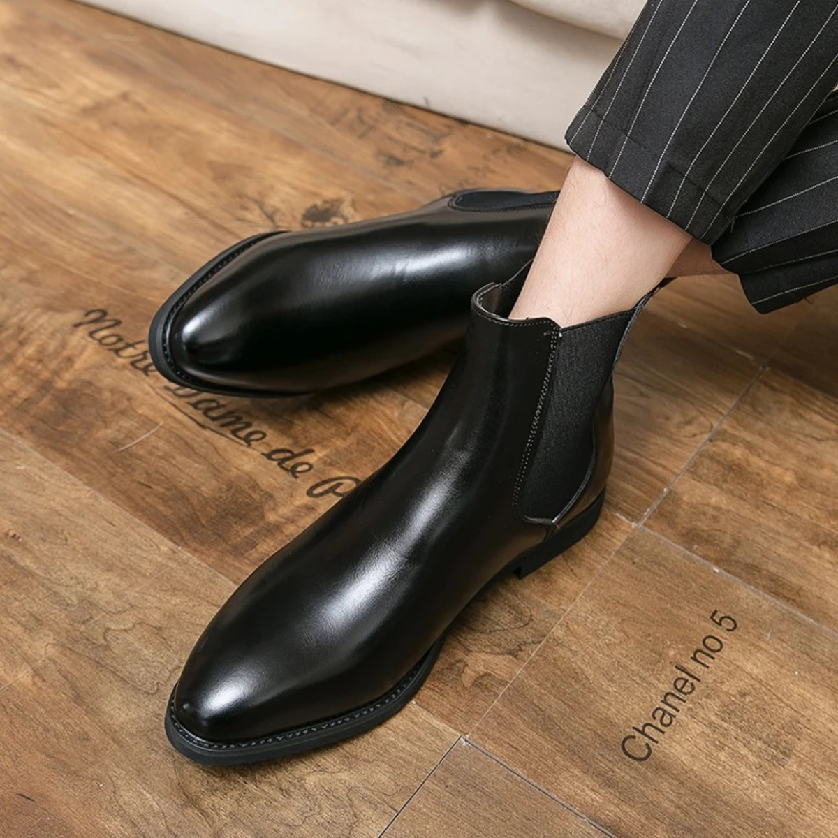 The Cobblestone Men’s Classic Ankle Slip On Leather Boots