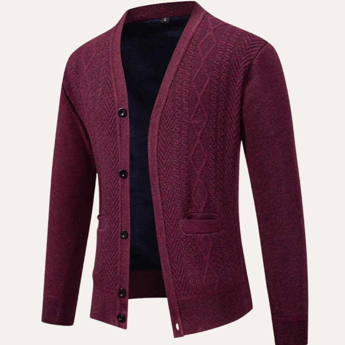 The Llangollen Men's Button Up Casual Knit Cardigan with Pockets