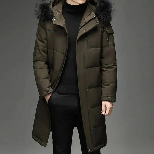 Jonas | Men's Padded Winter Parka with Fur-Trim Hood – Warmth and Style Combined