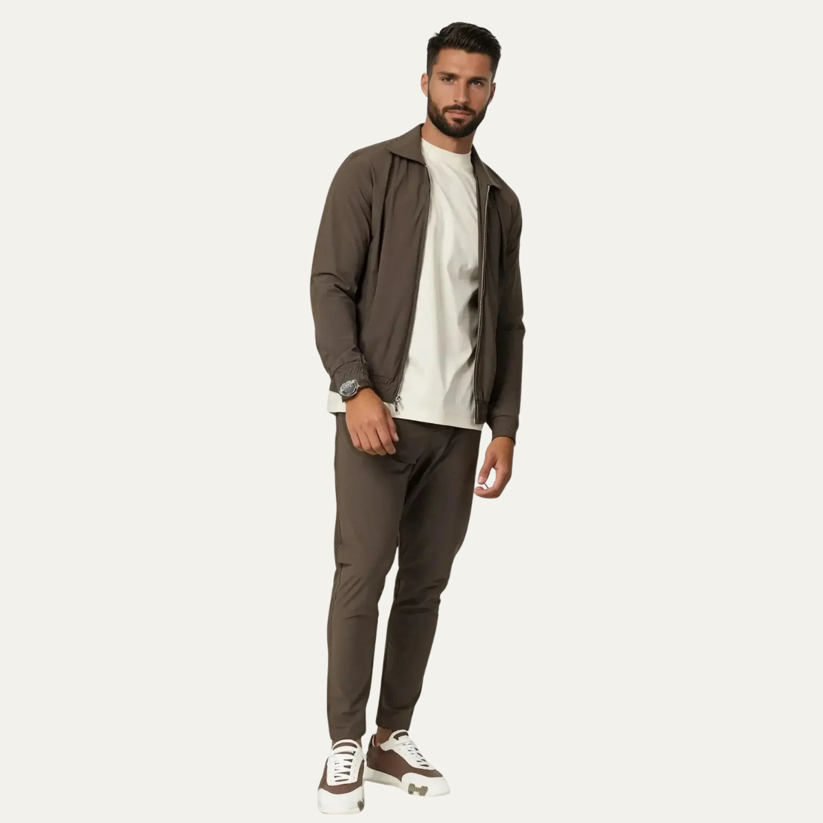 The Havana Brown Luxury Men’s Modern Co Ord Lounge Wear Set