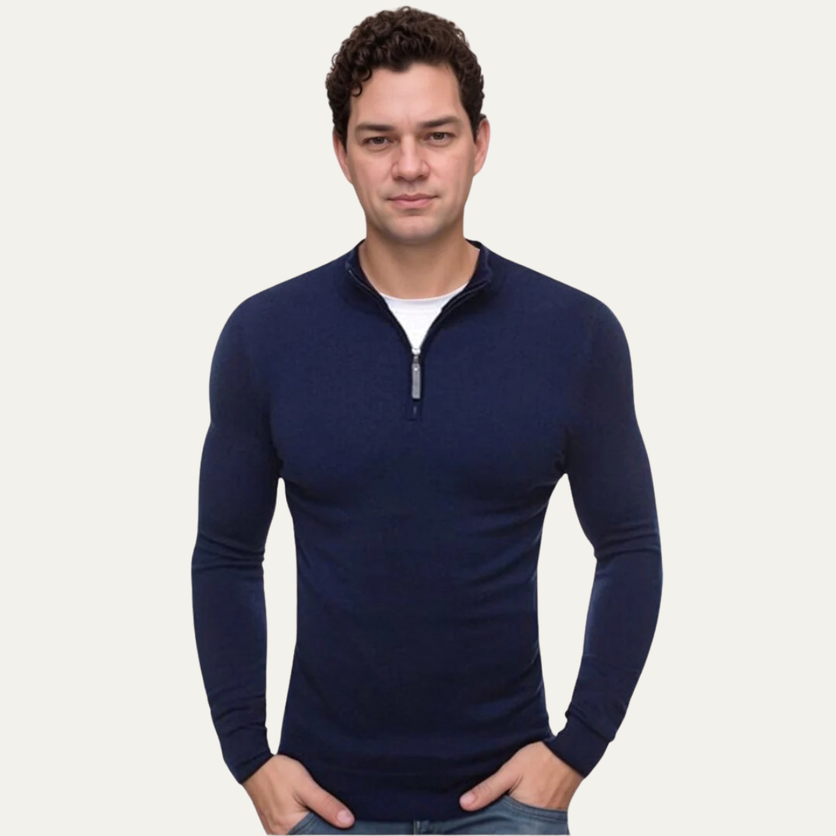 The Aviemore Men's Quarter Zip Slim Fit Casual Jumper