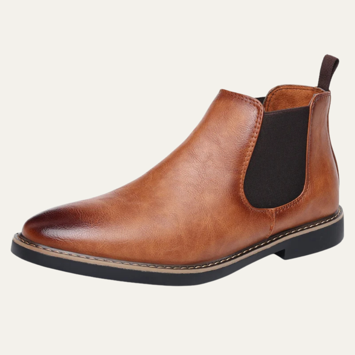 The Bergamo Men’s Slip On Vintage Leather Chelsea Boots