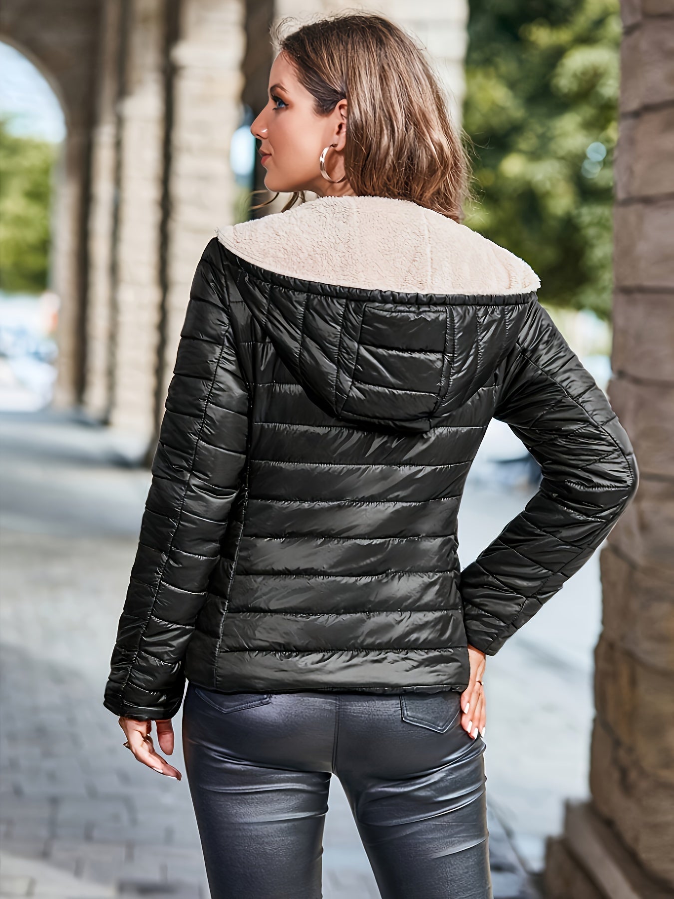 Adelinden | Women's Waterproof Winter Jacket with Hood and Full Zip Closure