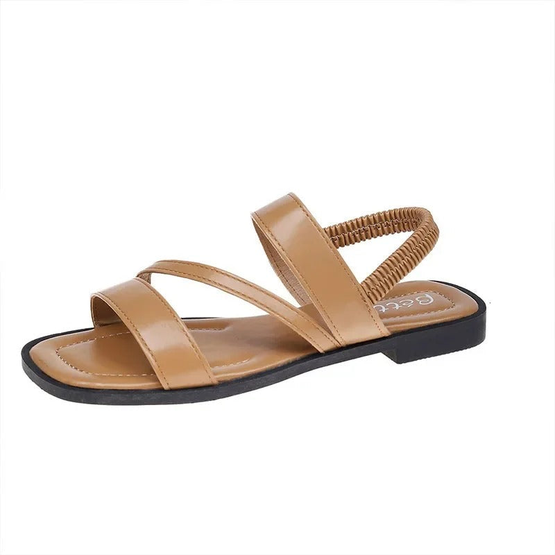 Elizabeth | Women's Minimalist Strap Sandals with Stretch Back – Lightweight & Elegant Summer Footwear