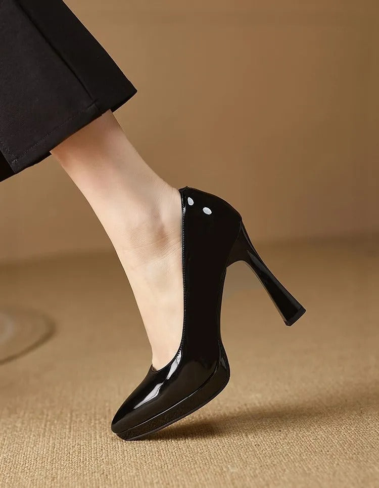 Lazora | Women’s Elegant Solid Colour Pointed Toe High Heel Pumps