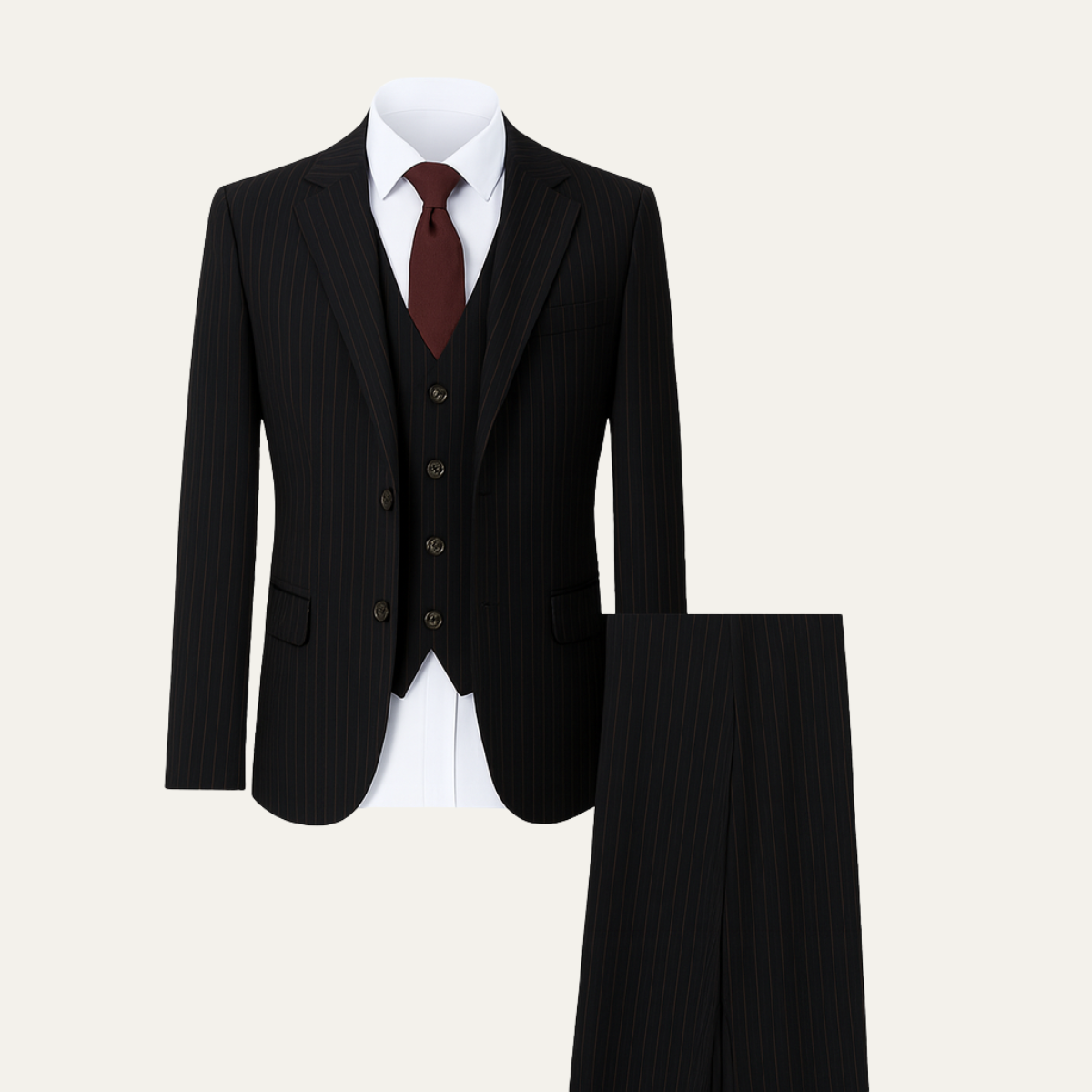 The Castelvetro Men’s Elegant 3 Piece Suit – Slim Fit Blazer, Waistcoat & Trousers Set