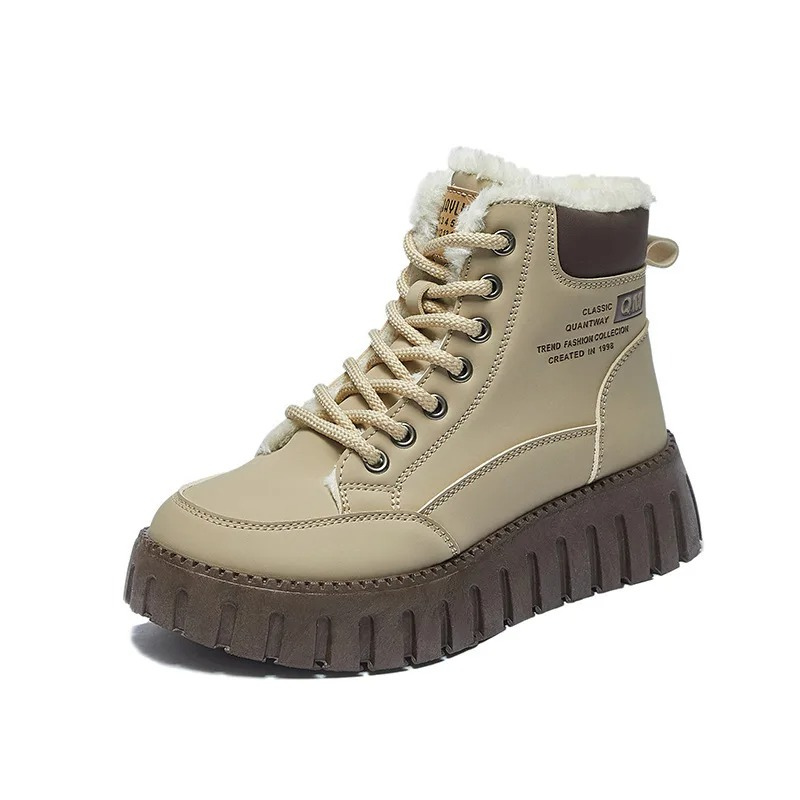 Constance | Women's Robust Platform Fleece-Lined Lace-Up Winter Ankle Boots – Waterproof & Warm