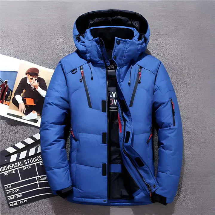 Alistair | Men’s Quilted Winter Jacket with Hood & Warm Padded Design