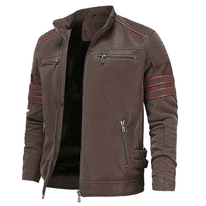 Conrado | Men's Motorcycle Jacket with Durable Design and Multiple Zipper Pockets