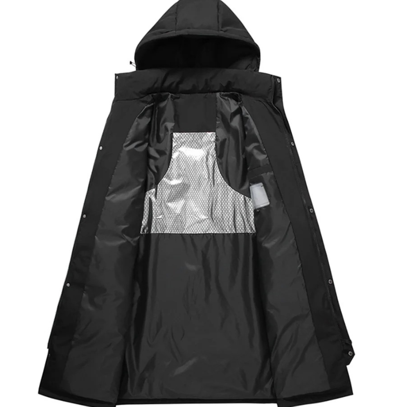 Fabian | Men's Long Water-Resistant Padded Winter Coat with Hood