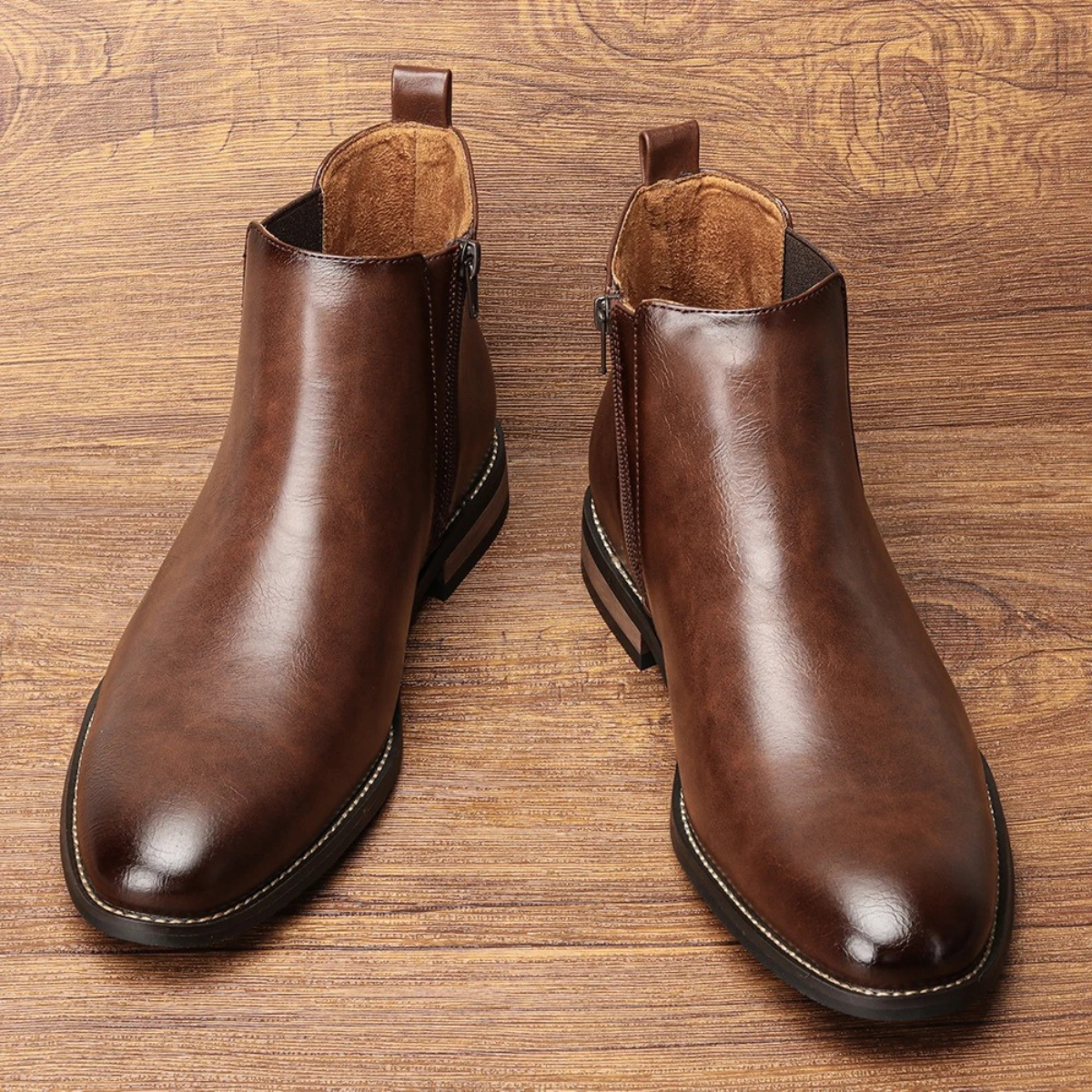 The Surrey Hills Men’s Leather Slip On Ankle Chelsea Boots