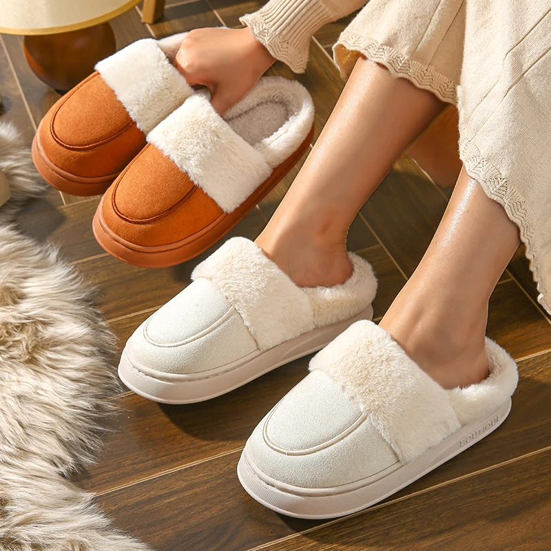 Winfrieda | Women's Winter Slippers with Closed Toe, Plush Lining & Thick Sole