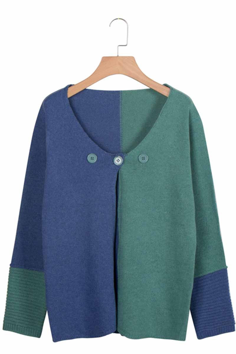 Chavira | Three-Button U-Neck Cardigan