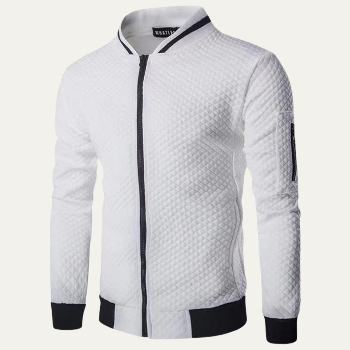 The Appiano Men’s Lightweight Zip Up Quilted Bomber Jacket