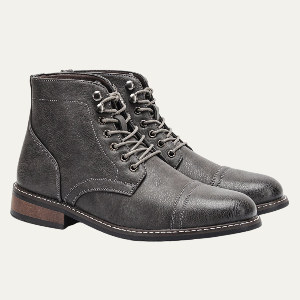 The Porto Cervo Men’s Durable Leather Lace Up Ankle Boots