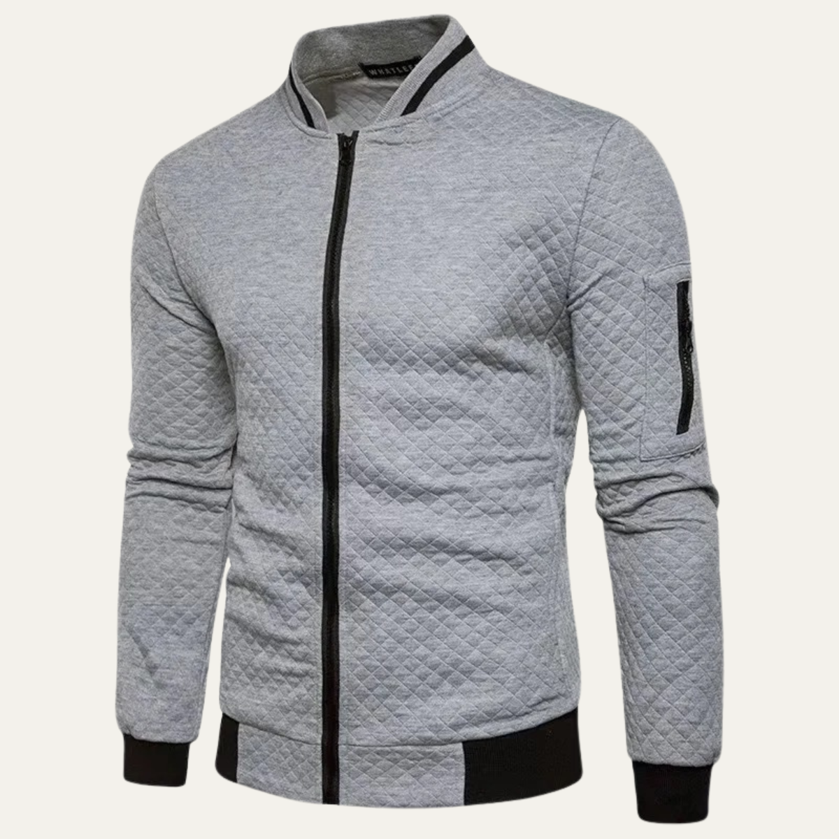 The Appiano Men’s Lightweight Zip Up Quilted Bomber Jacket