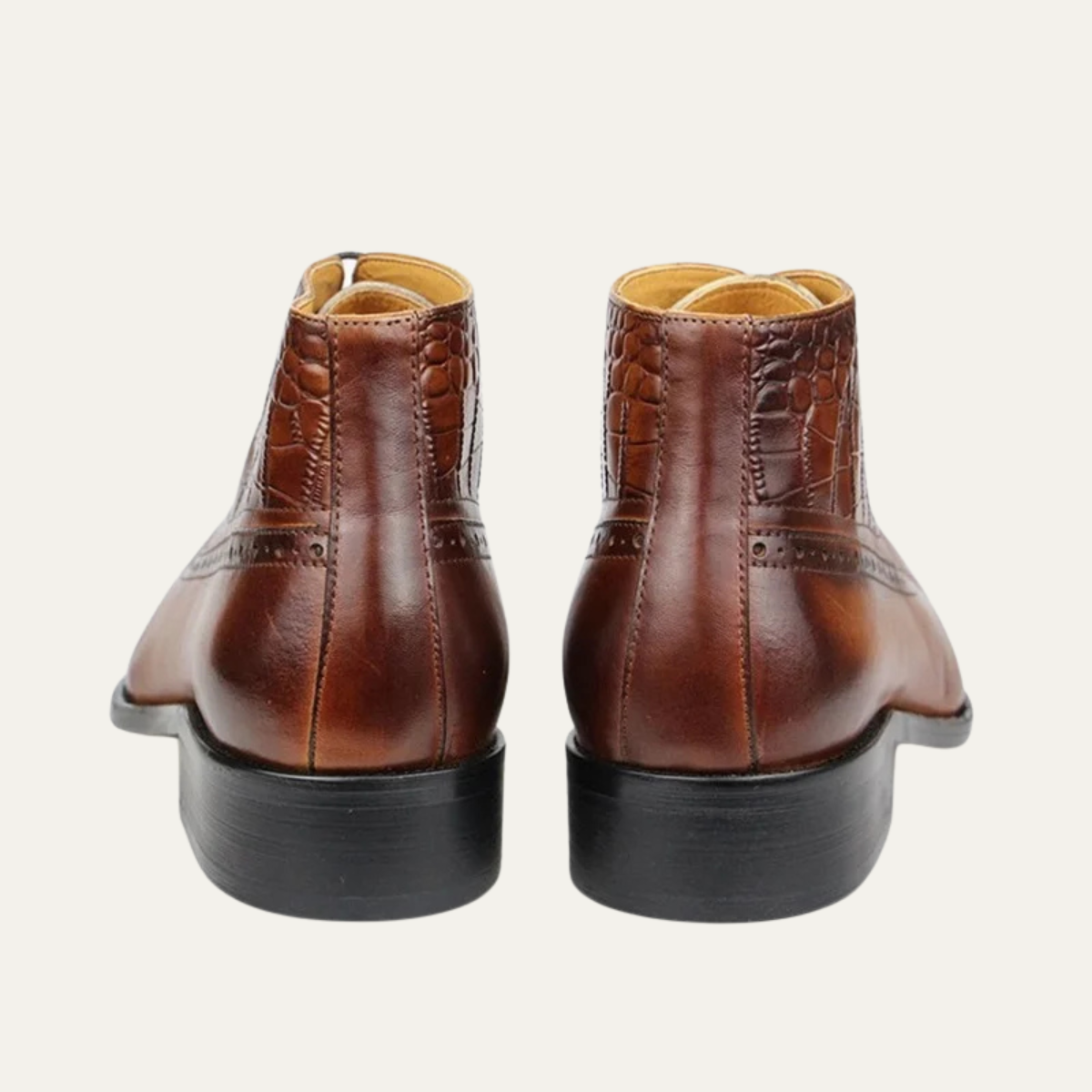 The Capo Vaticano Men’s Formal Leather Brogue Lace Up Ankle Dress Boots