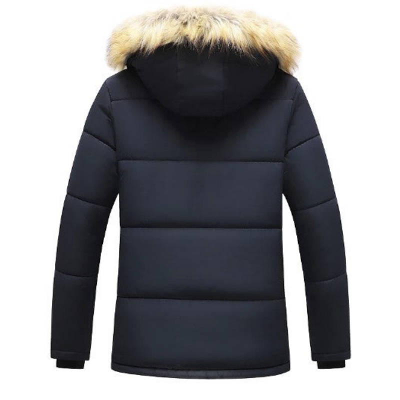 Renato | Men’s Warm Fleece Lined Parka with Removable Fur Hood