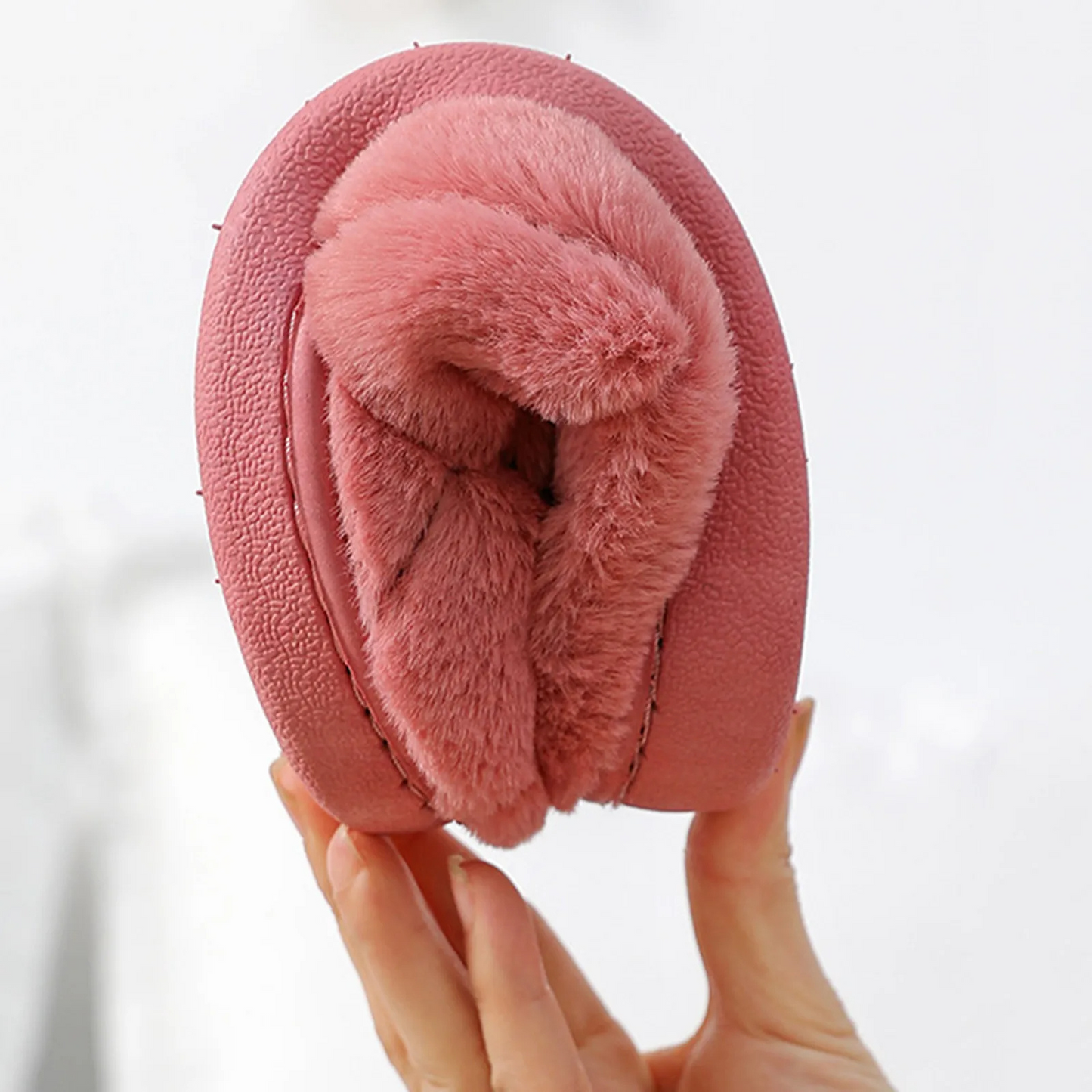 Violaine | Women's Winter Slippers with Sporty Embroidery, Soft Plush Fabric & Flexible Sole